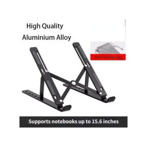Aluminum Alloy Adjustable Laptop Stand Folding Portable Desktop Holder Office Support