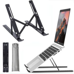 Aluminum Alloy Adjustable Laptop Stand Folding Portable Desktop Holder Office Support